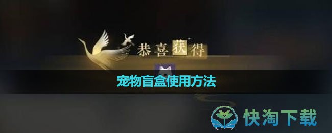 《逆水寒手游》宠物盲盒使用方法