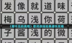 《看不见的真相》歌词连线乌梅子酱通关攻略